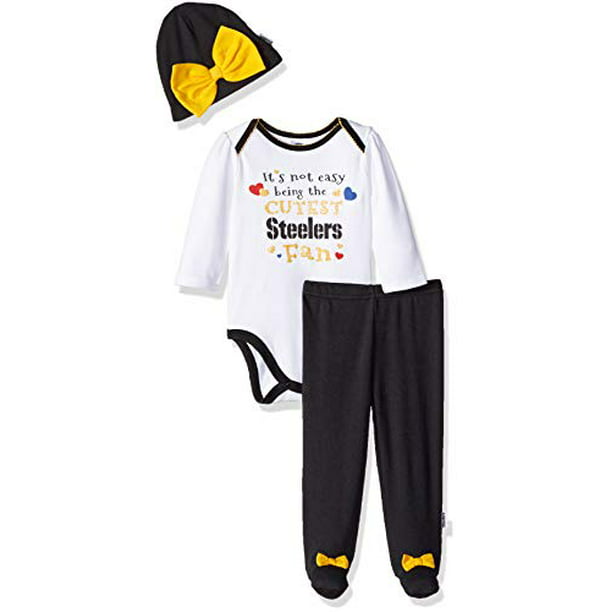 Pittsburgh Steelers Bodysuit Black, 12 Months 